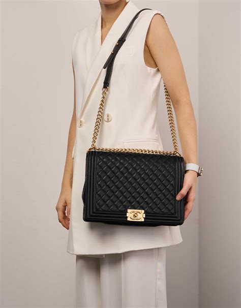 chanel white and black boy bag|pre owned chanel boy bag.